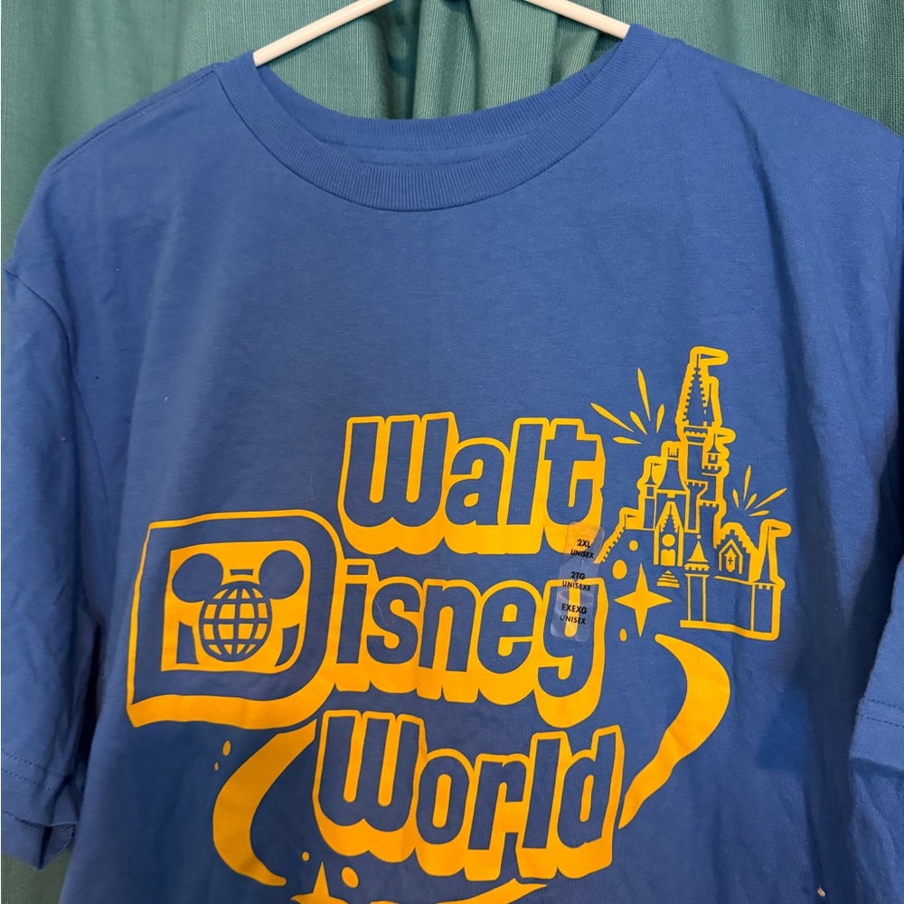 Disney Royal Blue Tee with Yellow Walt Disney World Graphic